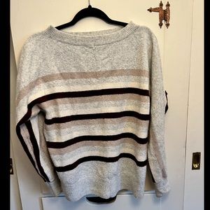 LOFT sweater. Grey, brown, and tan. Size M.